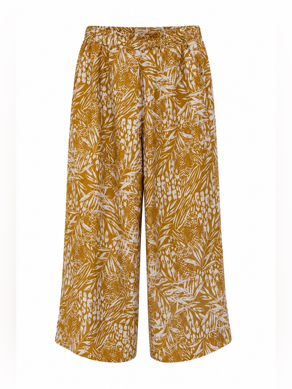 Christian Siriano Linen Wide Leg Cropped Pants L